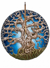 Colored Tree of Life Incense Burner